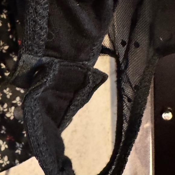 Free People Black Floral Bodysuit - Picture 6 of 7